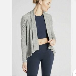 Athleta Nirvana Wrap-Marled Gray- Size S.
